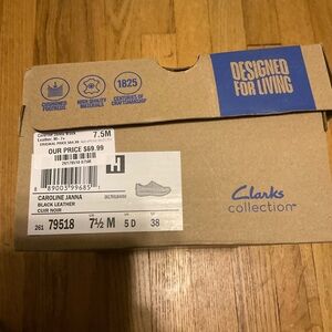 Clarks Dark Gray Leather Shoes